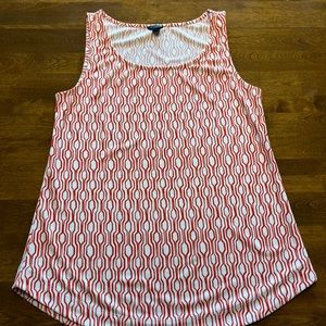 Anne Taylor Graphic Print Sleeveless Knit Top Small